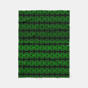 Green And Black Fleece Blanket