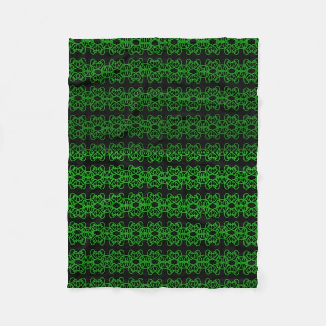 Green And Black Fleece Blanket (Front)