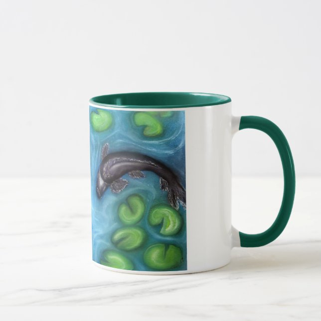 Green and Black Koi's Mug (Right)