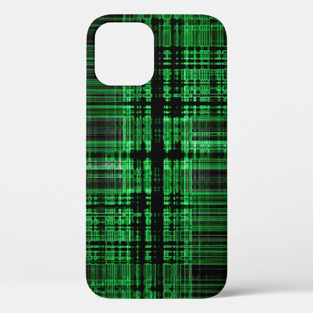 Green and black matrix pattern Case-Mate iPhone ca Case (Back)