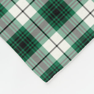Green and Black Plaid Lamont Clan Dress Tartan Fleece Blanket