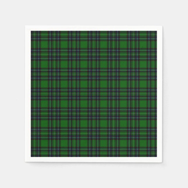 Green and Black Plaid Napkin (Front)
