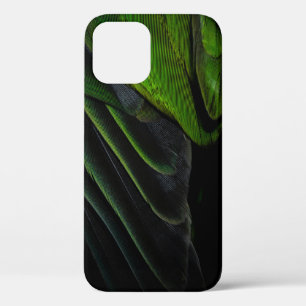 Green and black plaid textile iPhone 12 case