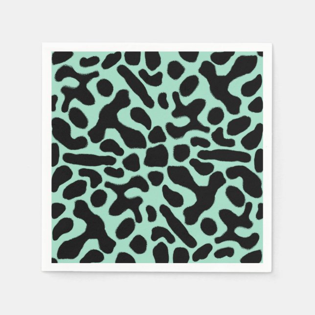 Green and Black Poison Dart Frog Napkin (Front)