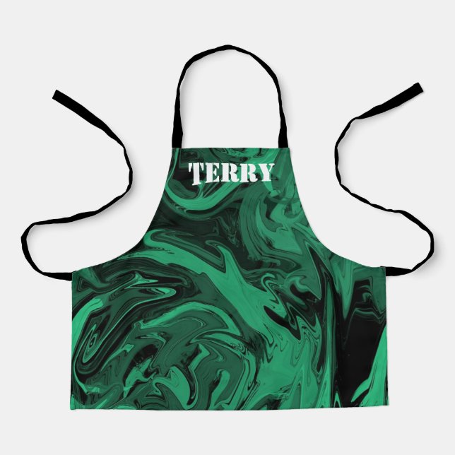Green and black polished marble apron (Front)