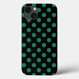 Green and black polka dots Case-Mate iPhone case