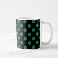 Green and black polka dots