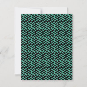 Green and Black Sayagata Pattern