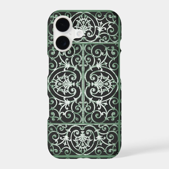 Green and black scrollwork pattern (Back)