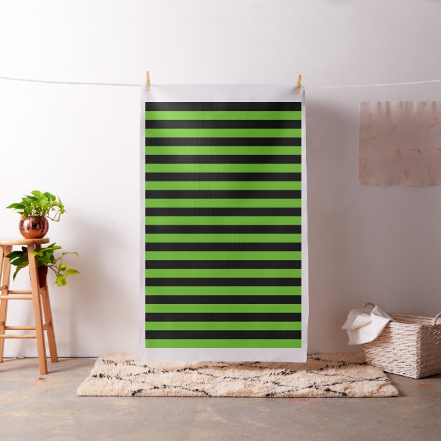Green And Black Strip Fabric (In Situ)