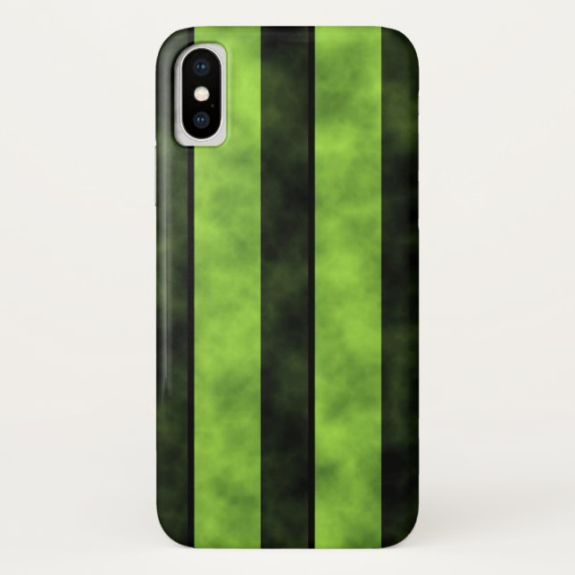 Green and Black Stripe Design Case-Mate iPhone Case (Back)