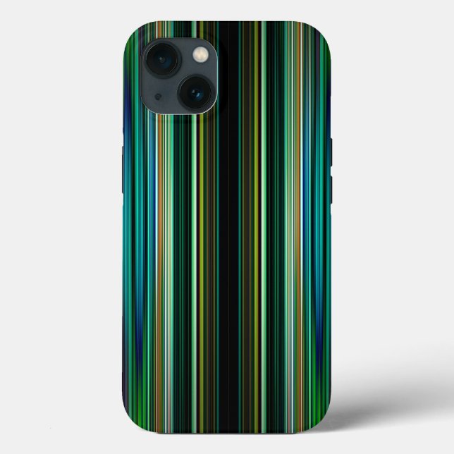 Green and black striped pattern Case-Mate iPhone c Case (Back)