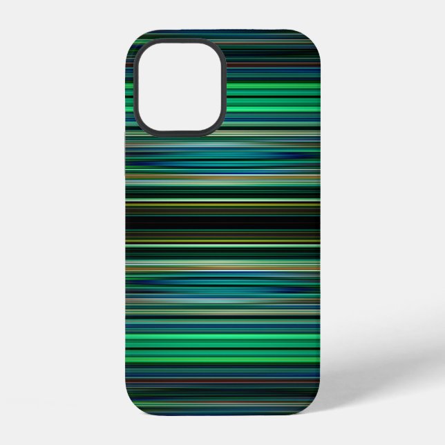 Green and black striped pattern Case-Mate iPhone c Case (Back)