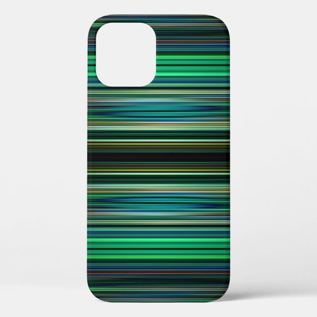 Green and black striped pattern Case-Mate iPhone c Case (Back)