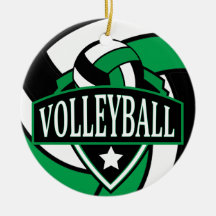 Green and Black 🏐 Volleyball Logo