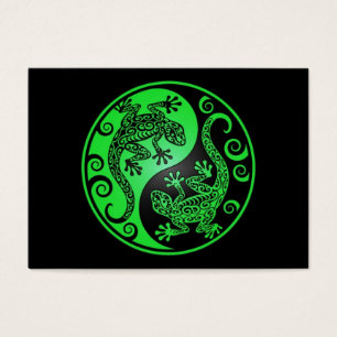 Green and Black Yin Yang Geckos