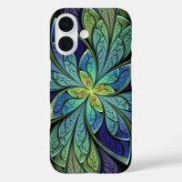 Green and Blue Abstract Pattern La Chanteuse IV
