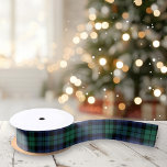 Green and Blue Black Watch Tartan Plaid Holiday Satin Ribbon<br><div class="desc">This classic and elegant seasonal Christmas holiday ribbon design features a timeless navy blue and hunter green black watch Scottish tartan plaid pattern.</div>