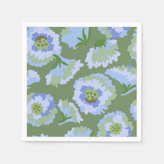 Green and blue bloom napkin