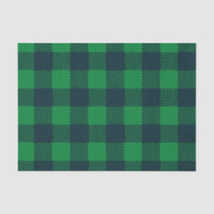 Green and Blue Buffalo Plaid Tissue Paper