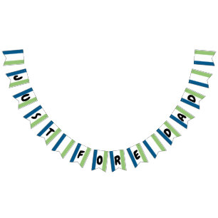 Green and Blue Bunting Flags
