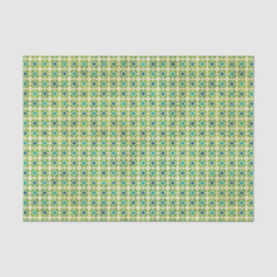 Green and Blue Geometric Pattern Tissue Paper