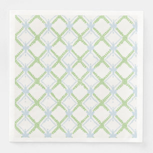 Green and Blue Lattice, Garden Party Trellis Napkin