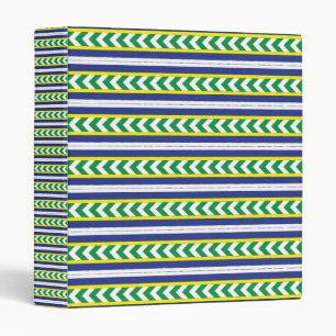Green and blue Latvian Latgale Ethnic Folk art Binder