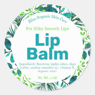 Green And Blue Lip Balm Labels