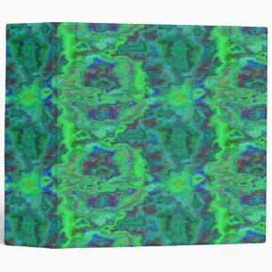 Green and blue marble print notebook binder