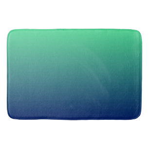 Green and blue ombre bath mat