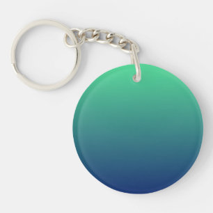 Green and blue ombre keychain