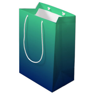 Green and blue ombre medium gift bag