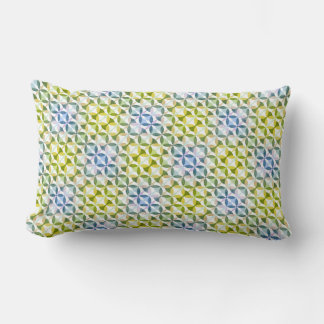 Green and Blue Pattern Modern Lumbar Pillow
