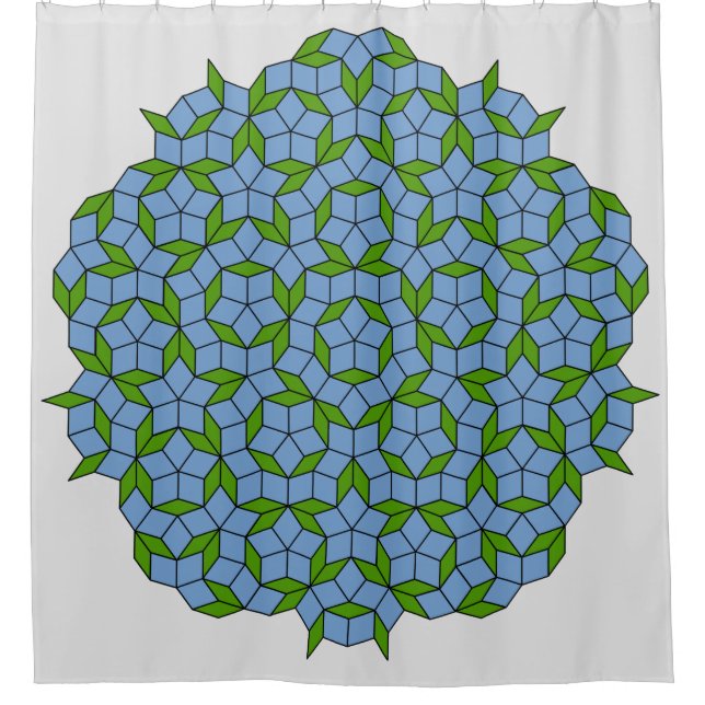 Green and Blue Penrose Rhombus Pattern (Front)