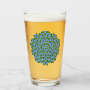 Green and Blue Penrose Rhombus Pattern Glass