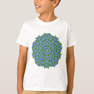 Green and Blue Penrose Rhombus Pattern T-Shirt