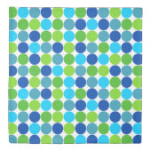 Green and Blue Polka Dot Pattern Duvet Cover (Front)