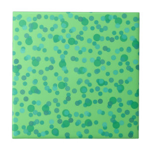 green and blue polka dots tile