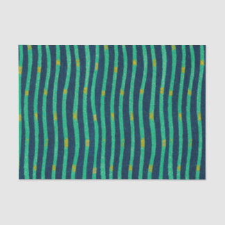 GREEN AND BLUE STRIPED Tissue Paper