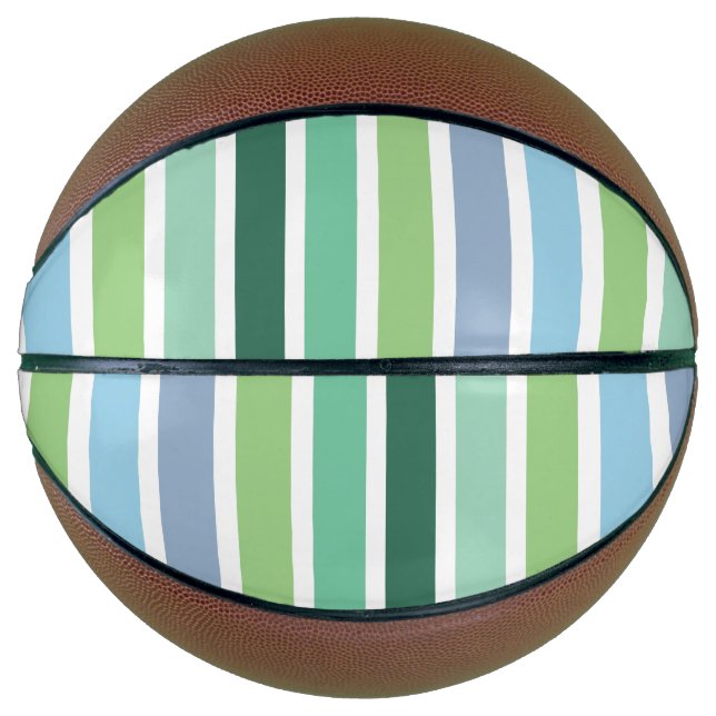 Green and Blue Stripes Basketball (Front)