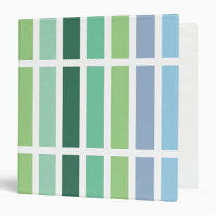 Green and Blue Stripes Binder