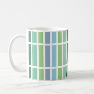 Green and Blue Stripes Coffee Mug