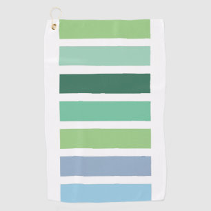 Green and Blue Stripes Golf Towel