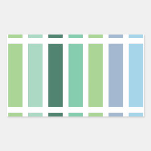 Green and Blue Stripes Sticker