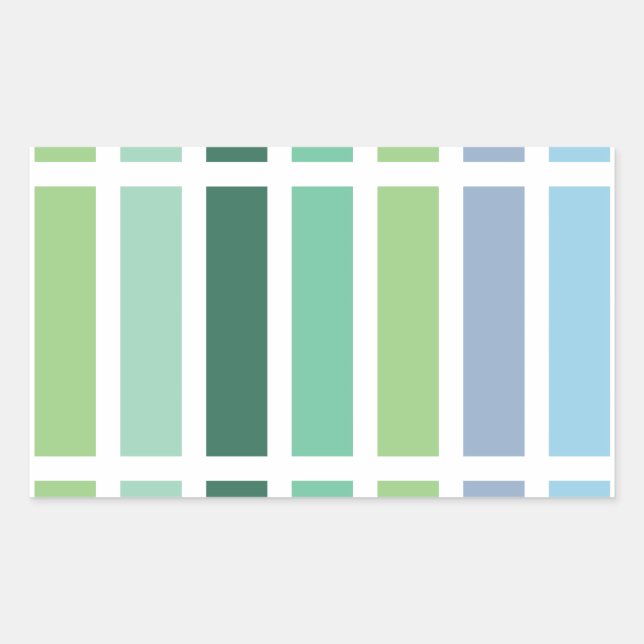 Green and Blue Stripes Sticker (Front)