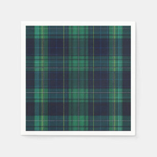 Green and Blue Tartan Plaid Napkin