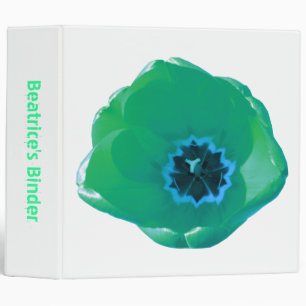Green and Blue Tulip Custom Binder