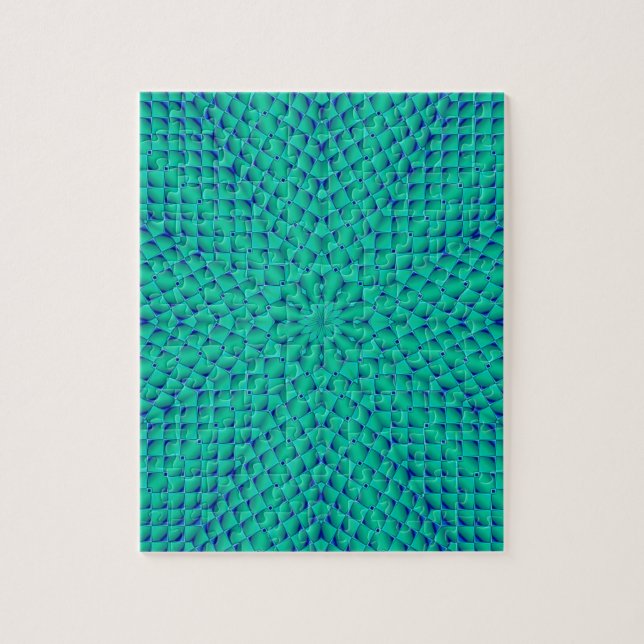 Green and Blue Waves Jigsaw Puzzle (Vertical)
