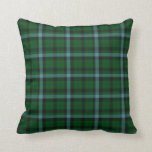 Green and Blues Tartan Plaid Pattern Throw Pillow<br><div class="desc">Cool plaid tartan pattern featuring dark green,  navy blue and light blue stripes.  Trendy gift for men,  guys,  and boys as a birthday gift or graduation present.</div>